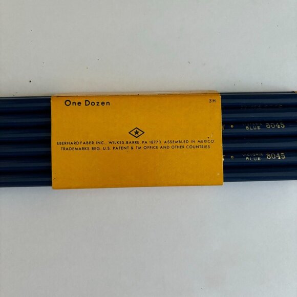 Vintage Eberhard Faber Design 12 Pack 3H Colored Pencils Victoria Blue 8045 NOS - Picture 4 of 4